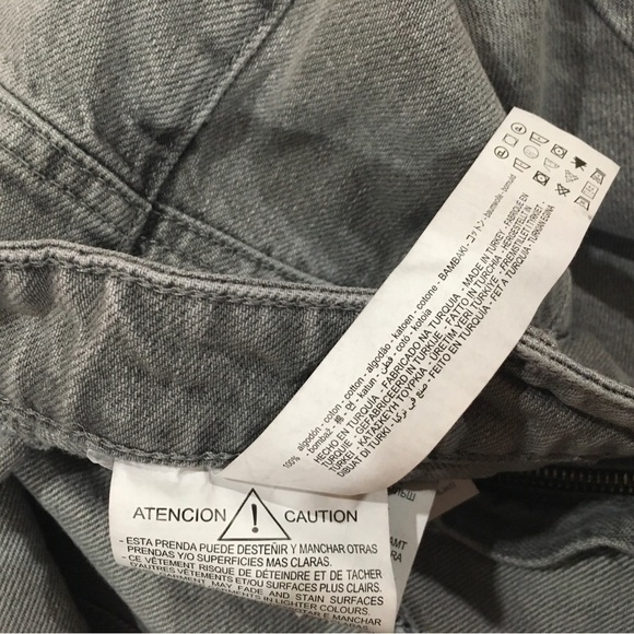 Zara jeans Anthracite Grey TRF Seamed Straight Zip Up Western Rodeo women 2/24 - Picture 7 of 8